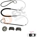 ESC Otomotiv Chrysler 300 2005-2010 Dodge Charger LX 2006-2010 Magnum 2005-2008 İçin Ön Sağ Cam Kriko Tamir Seti