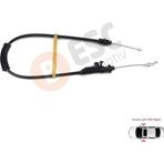 ESC Otomotiv EDP1164 VW Passat B6 B7 CC İçin Ön Sağ veya Sol Dış Kapı Kilidi Açma Teli 3C0837017A