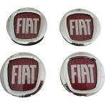 ESC Otomotiv ESP857 Fiat İçin 4'lü 50 mm Kırmızı Jant Göbek Arması 0735448759