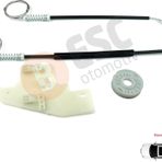 ESC Otomotiv Peugeot 407 6E 6D 2004-2011 4/5 Kapı 9644893780 İçin Elektrikli Arka Sol Cam Kriko Tamir Seti