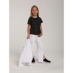 Escabel Kız Çocuk Çiçek Işlemeli Tasarım T-Shirt - Siyah - 11 Yaş