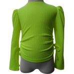 Escabel Kız Çocuk İnce Kaşkorse Sweatshirt – Pamuklu, Esnek ve Rahat Günlük Model - Neon Sarı - 7 Yaş