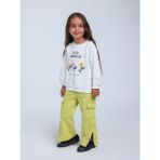 Escabel Kız Çocuk Örgü Çiçek Desenli Sweatshirt - 18 - 24 Ay - Beyaz