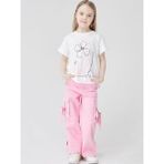 Escabel Kız Çocuk Pamuklu Çiçek Baskılı T-Shirt - 4 - 5 Yaş - Ekru