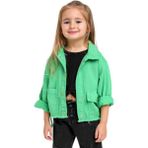Escabel Mojo Kız Bebek 1-5 Yaş Yanları Büzgülü Kot Ceket Yeşil - 12 - 18 Ay