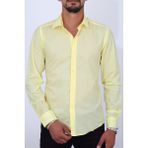 Escardin Slim Fit Sarı Renk Erkek Gömlek - 12R-Sarı