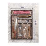 Esci Design Ahşap Kaşıklık - Çekmece Içi Kaşıklık - Mutfak Organizer - Çok Amaçlı Kutu - 7 Bölmeli Kaşıklık