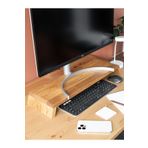 Esci Design Ahşap Monitör Yükseltici - Masaüstü Organizer - XXL Monitör Yükseltici - Doğal Ahşap Monitör Standı