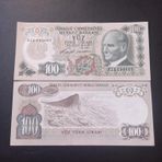 Escoines Koleksiyon 3996367E2260EA2C4E D11 Serisi 6.emisyon 100TÜRK Lirası Çil Eski Kağıt Para