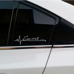 Escort Yan Cam Sticker Oto Kapı Çıkartma Tuning oto 20 cm x 7 cm yazı 165