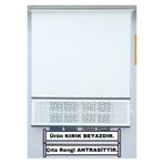 ESDEH ANTRASİT Çıta Detaylı LAZER STOR Perde (KIRIK BEYAZ) - ULTRA KALIN Stor Kumaşı