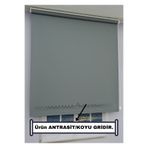 ESDEH Lazer Kesim Stor Perde - Ithal Mat Kalın Model Koyu Gri-140x270 Cm