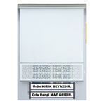 ESDEH MAT GRİ Çıta Detaylı LAZER STOR Perde (KIRIK BEYAZ) - ULTRA KALIN Stor Kumaşı