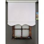 Esdeh Stor Perde - Kalın İthal Mat Kumaş - Etek Dilimli - 150 x 260 cm - Beyaz
