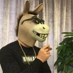 Eşek Kafası Cosplay At Baş Maskesi Cadılar Bayramı Partisi Dekorasyon Lateks Hayvan Kostüm Tiyatrosu Prank Çılgın Festivali Cadılar Bayramı Dekor Aksesuarları (Yurt Dışından) - Renkli - Yok