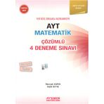 Esen Yayınları AYT Matematik Çözümlü 4 Deneme Sınavı Kırmızı Seri