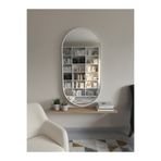 Esenhome DECOR Beyaz Çerçeveli Elips Duvar Aynası 60X120CM