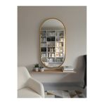 EsenHome DECOR Gold Çerçeveli Elips Duvar Aynası 60X120cm