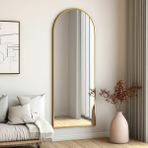 Esenhome DECOR Gold Çerçeveli Oval Duvar Aynası 60X180CM - Altın