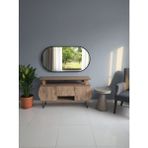 Esenhome DECOR Siyah Çerçeveli Elips Duvar Aynası 60X120 CM