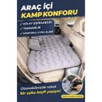 Esenliwe Araç Içi Uyku Yatağı Şişme Hava Yatağı Arka Koltuk Kamp ve Dinlenme Matı - Gri
