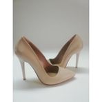 Eser 1116 Model Bereket Kundura 11 cm Bej Stiletto Cilt Topuklu Ayakkabı - 2YB-Bej