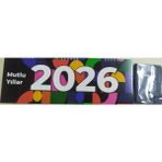 Eser 12X34 cm 2026 Yılı Haftalık Masa Takvimi+Not Defteri