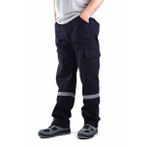Eser - 16-12 Gabardin Komando Cepli İş Pantolonu Reflektörlü - Yazlık- Lacivert