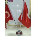 Eser 2 Taraflı Masaya Koymalık Türk Bayrağı