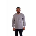 Eser - Bisiklet Yaka Sweatshirt - Cepli - Boyama Gri