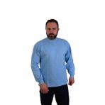 Eser - Bisiklet Yaka Sweatshirt - Cepsiz - Açık Mavi