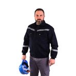 ESER İŞ GÜVENLİĞİ 7-7 Gabardin Astarsız I?nce Mont Reflektörlü - Lacivert
