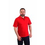 Eser - Polo Yaka Kısa Kol Penye İş Tişörtü - Cepli - Kırmızı
