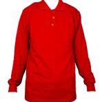 Eser - Polo Yaka Sweatshirt - Cepli - Kırmızı