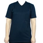 Eser - V Yaka Kısa Kol İş Tişörtü - Cepli - Regular Fit - Lacivert