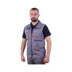 Eser x Workwear Teknik Çok Cepli Iş Yeleği - Gri - 2XL