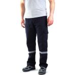 ESERIS Eser - 7-7 Gabardin Kom.cepli Iş Pantolonu Reflektörlü - Kışlık-Lacivert Xl