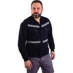 ESERIS Eser - V Yaka Gabardin Yelek - Iş Yeleği - Lacivert