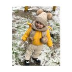 ESES BEBE Ponponlu Bej Atkı & Bere 2'li Takım