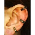 Esha Store 3'lü Antik Model Deliksiz Earcuff Kıkırdak Küpe Seti Eukk3 - Standart - Sarı
