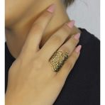 Esha Store Trend Otantik Çiçek Desenli Antik Ayarlanabilir Kadın Vintage Yüzük euy1277