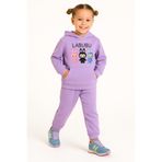 ESİLA KİDS Kız Çocuk Eşofman Takımı Labubu Takım Kapüşonlu Baskılı Sweatshirt ve Pantolon