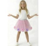 Esila Kids Kız Çocuk Etek Çiçek Desenli 4-14 Yaş - Pembe - 9 - 10 Yaş