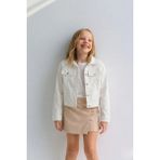 Esila Kids Kız Çocuk Gabardin Ceket Yazlık Ince Ceket - 5 - 6 Yaş - Beyaz