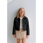 Esila Kids Kız Çocuk Gabardin Ceket Yazlık Ince Ceket - 7 - 8 Yaş - Siyah