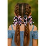 Esila Kids "Kız Çocuk Toka Leopar Desenli Fiyonk Model 2’Li Set, Renkli Saç Aksesuarı"