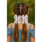 Esila Kids Kız Çocuk Toka Unicorn Desenli Fiyonk 2’Li Set, Renkli Saç Aksesuarı