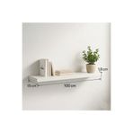 ESİLACIMM Duvar Rafı Parlak Beyaz Mdf Gizli Bağlantılı Uçan Raf 100x20 Ebatında