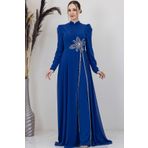 Esilanur Çiçek Tesettür Tulum Saks