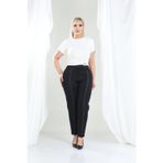 Esina Kadın Dalgıç / Scuba Kumaş Bilek Boy Pantolon İnci Detaylı